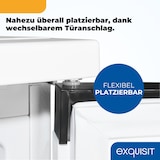 thumbnail of Exquisit Kühlschrank, Kühlschrank mit Gefrierfach, 107 Liter, Energieeffizienzklasse C, 4-Sterne-Gefrierfach, Kühlschrank klein, KS516-4-051C weiss