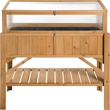 thumbnail of tectake Hoge plantenbak met plank en kweekopzet 119x57x124cm 119 x 57 x 90 cm Bruin