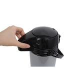 thumbnail of aro Dispensador de bebidas, hierro/ silicona, 1.8 l, pulsador y asa de transporte, plata/ negro