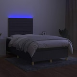 thumbnail of vidaXL Boxspringbett mit Matratze & LED Dunkelgrau 120x190 cm Stoff