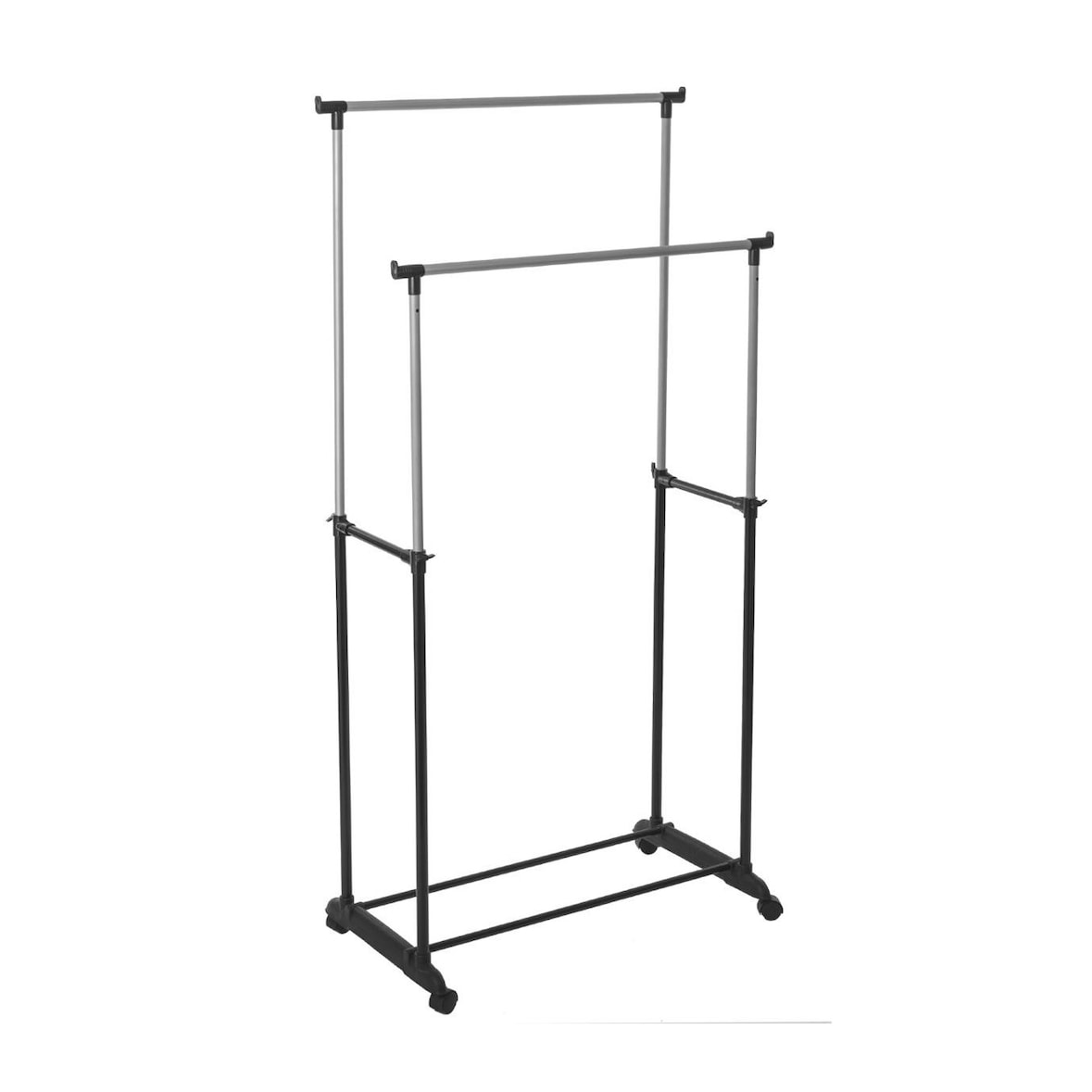 FIVE - Doppelte ausziehbare Kleiderstange 80x43x110 cm in Schwarz
