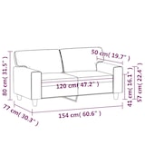 thumbnail of vidaXL 2-Sitzer-Sofa Schwarz 120 cm Kunstleder