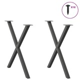 thumbnail of vidaXL Esstischbeine X-Form 2 Stk. Anthrazit 80x(72-73) cm Stahl