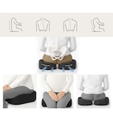 thumbnail of Zitkussen MEDISIT II anti-slip met gelkralen Lycra zwart hjh OFFICE