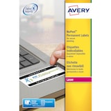 thumbnail of Avery etichette adesive non rimovibili in poliestere bianco - adesivo permanente - 63,5x33,9mm - 24 etichette per foglio - 20 fogli - stampa laser