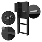 thumbnail of ECD Germany Waschmaschinenschrank 187,5x63 cm Dunkelgrau Hochschrank Badregal Überbau Waschmaschine Trockner