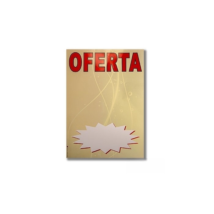 Cartaz de oferta para grandes lojas e supermercados 200 grs. Modelo: COS001