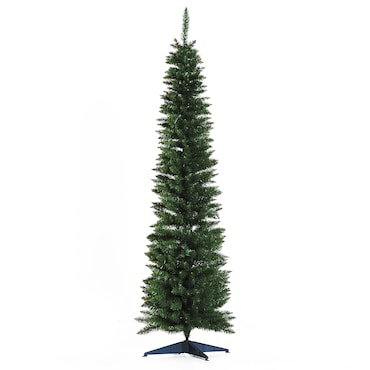 HOMCOM Árvore de Natal Artificial 180cm Ignífugo com 390 Pontas de Ramo PVC Verde