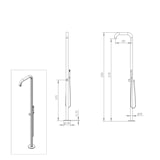 thumbnail of Sined Sassari Doccia Per Esterni In Acciaio 316l Con Miscelatore e Doccino Inox Satinato