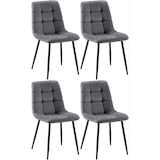 thumbnail of Set van 4 eetkamerstoelen Antibes Velvet donkergrijs