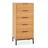 thumbnail of Commode haute Auri 5 tiroirs couleur Chêne