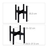 thumbnail of Relaxdays Blumenständer Bambus, individuell verstellbar, für Blumentöpfe bis 32 cm, Pflanzenständer, H: 35,5 cm, schwarz