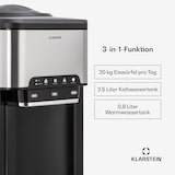 thumbnail of Aqueous Eiswürfelmaschine 3-in-1: Eiswürfel, Wasserspender: heiß & kalt 20 kg/24h Silber