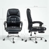 thumbnail of HOMCOM Sedia Ufficio Reclinabile con Poggiapiedi Capacità 120kg Nero