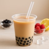 thumbnail of DeinPack Bubble Tea Trinkhalme 100 Stück – Transparente Strohhalme 20 cm x Ø12 mm aus PP – Abgeschrägte Spitze zum Anstechen