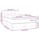 thumbnail of vidaXL Boxspringbett mit Matratze & LED Schwarz 120x190 cm Samt