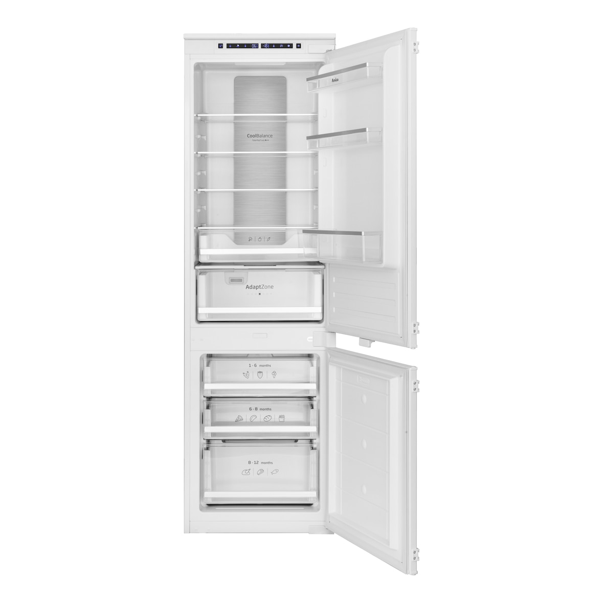 Amica EKGCS 387 950 Kühl-Gefrierkombination, 1780 mm Nische, Total NoFrost, Schlepptür-Technik, Energieeffizienzklasse E