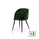 thumbnail of Pack de 2 sillas de comedor estilo Vintage color Verde Botella. Modelo Keren