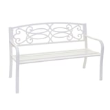 thumbnail of Tuinbank HWC-F44, parkbank, 2-zits gepoedercoat staal ~ wit
