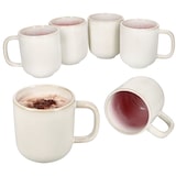 thumbnail of 6er Set Reactive Glaze Paris Kaffeebecher 350ml Pink Teetassen Kakao zylindrisch