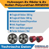 thumbnail of Hubwagen Räder & Rollen Satz Gummi/Polyurethan Single 2 Räder 2 Rollen