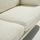 thumbnail of Sofá de 3 plazas en tela bouclette color crudo