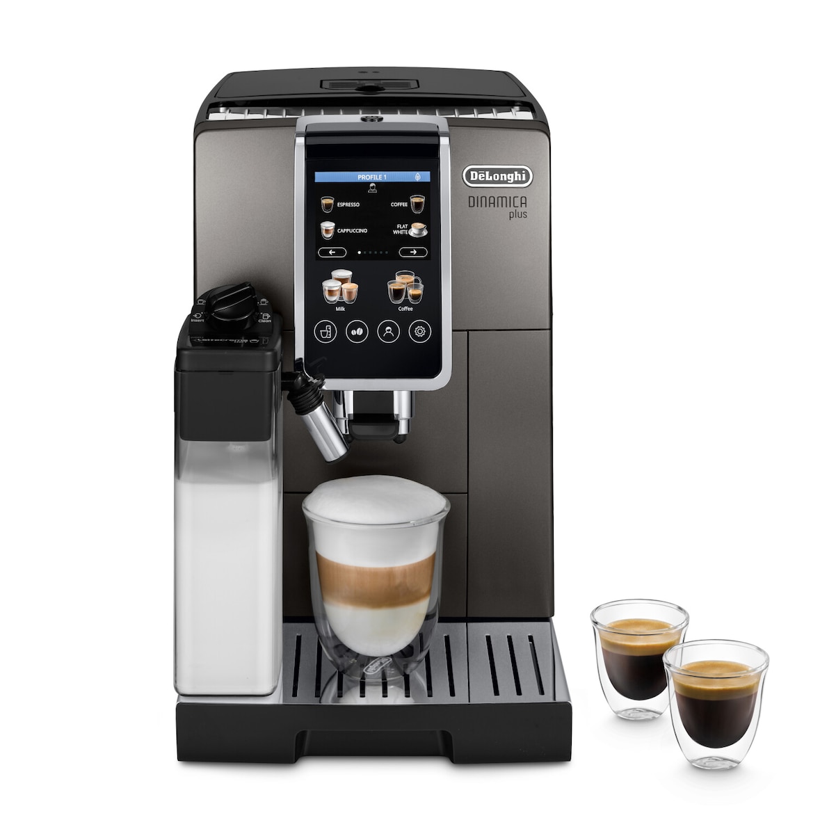 De'Longhi Dinamica Plus ECAM380.95.TB Kaffeevollautomat titan-schwarz