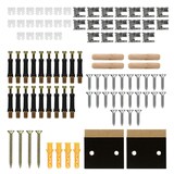 thumbnail of ECD Germany Heizkörperverkleidung Wabenmuster 152x19x82 cm Schwarz, MDF lackiert, Heizungsverkleidung Heizkörperabdeckung für Wohnzimmer &