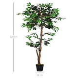 thumbnail of Outsunny árbol de té artificial 120 cm planta artificial con 546 hojas y maceta planta artificial decorativa para interior hogar salón