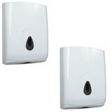 thumbnail of 2 PlastiQline Papierhandtuchspender MIDI - Kunststoff  - Handtuchspender grau