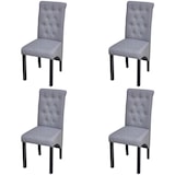 thumbnail of Chaises à manger lot de 4 gris clair tissu Modèle Urelis