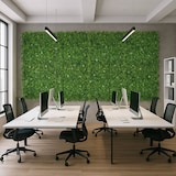 thumbnail of WellHome - Jardín Vertical Artificial - Panel de Seto 100x100cm para interior y exterior - con Hojas en color verde y Flores blancas