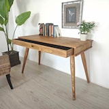 thumbnail of Ócrea Massivholz-Schreibtisch mit 1 Schublade und 4 sehr stabilen Beinen XXL- 120 x 60 Cm