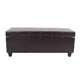 thumbnail of Panca contenitore Kriens, pelle + finta pelle, 112x45x45cm ~ marrone