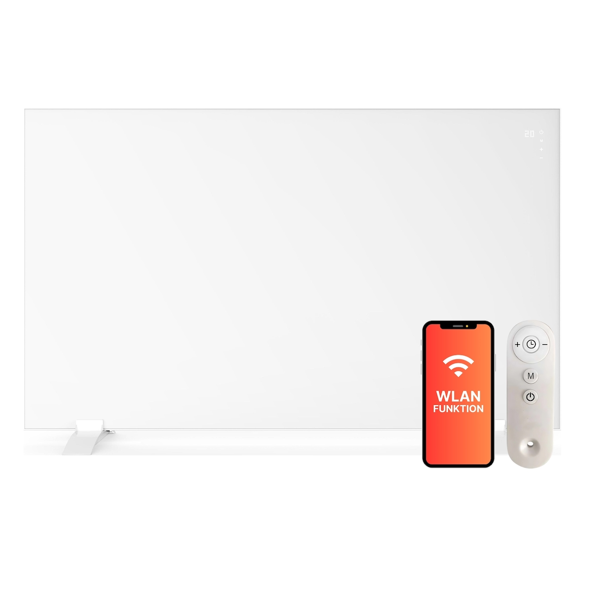 Sollero Infrarotheizung 450W Smart App Fähig mit Thermostat Standgerät & Wandmontage