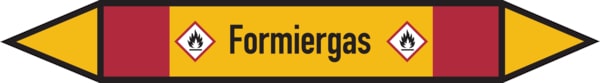 Rohrleitungskennzeichen Formiergas - 100x15 mm Folie selbstklebend