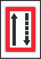 thumbnail of Fahrwasserseite an Backbord halten Symbol A2 Rückseite selbstklebend