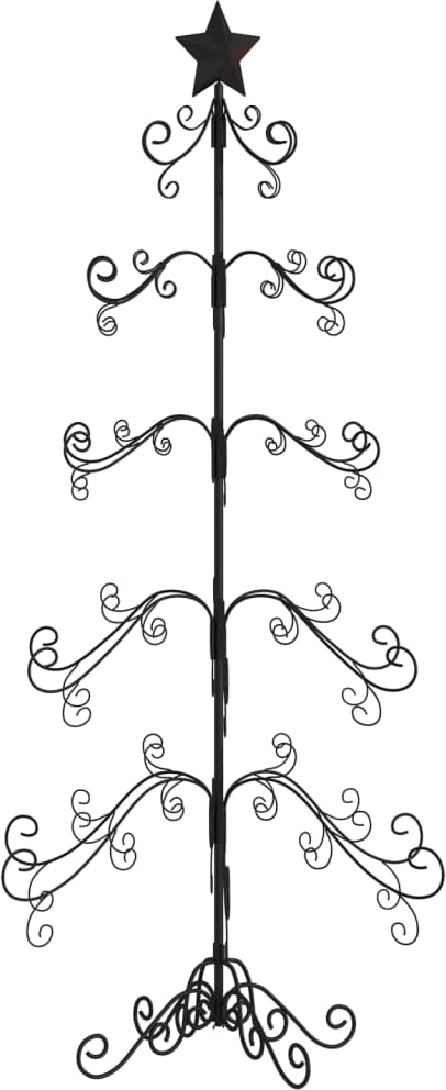 vidaXL Metall-Weihnachtsbaum für Dekorationen Schwarz 150 cm