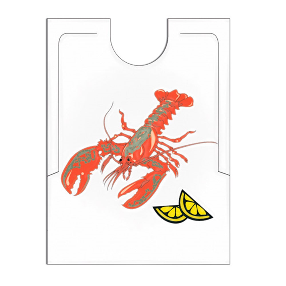 Garcia de Pou 500 Unités - Bavoirs Homard Pour Adulte 38,3X48 Cm Blanc Cpe