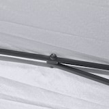 thumbnail of Carpa plegable 3,3x3,3 m cenador de jardín con altura ajustable doble techo 4 mosquiteras extraíbles y bolsa de transporte impermeable anti-UV gris