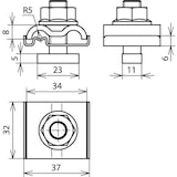 thumbnail of DEHN 540260 UEK 8.10 AQ4 50 HKSM10 V2A Montagezubehör 1 St.