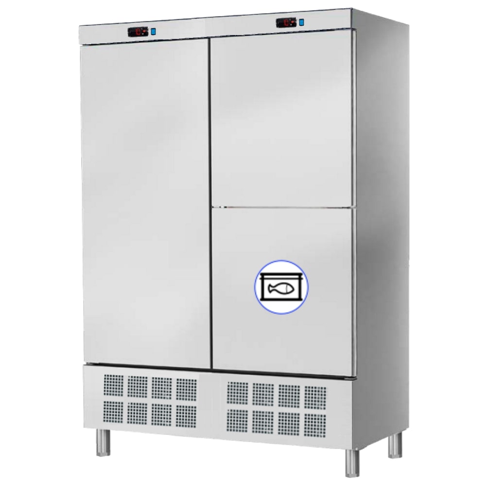 EURAST - Armario frigorifico mixto 2 puertas 560x542 y 1 dep. pescado - 1400x720x2070 mm - 810 W 230/1V - 79120609