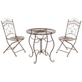 thumbnail of Outdoor Sitzgruppe FUVER - Metall Braun 40x50x92 cm | Gartenmöbelset 2 Personen Metall Vintage Balkonmöbel Set Bistrotisch Terrassenmöbelset Balkonset