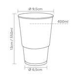 thumbnail of MONOUSO - Bio-Becher aus PLA Transparent "Green Spirit" 550ml (700 Stück)