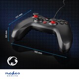 thumbnail of Nedis Gamepad - USB Type-A - Stromversorgung über USB - PC - Anzahl Knöpfe: 12 - Kabellänge: 1.60 m - Schwarz