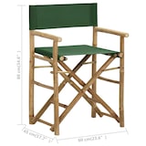 thumbnail of Chaises Pliables De Directeur Lot De 2 Vert Bambou Et Tissu