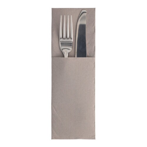 300 Servietten `ROYAL Collection` 48 cm x 30 cm grau mit Besteckfalz