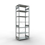 thumbnail of Grundregal, Fachbodenregal Stecksystem MULTIplus150, 3000 x 1000 x 600 mm (HxBxT), 7 Fachböden, Kreuzstrebe, verzinkt