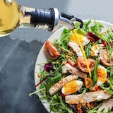 thumbnail of Vertedor para botellas plateado mate con tapa de plástico en juego de 5