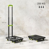 thumbnail of 4goodz opvouwbare Plateauwagen Kunststof 49x35x102cm - groen